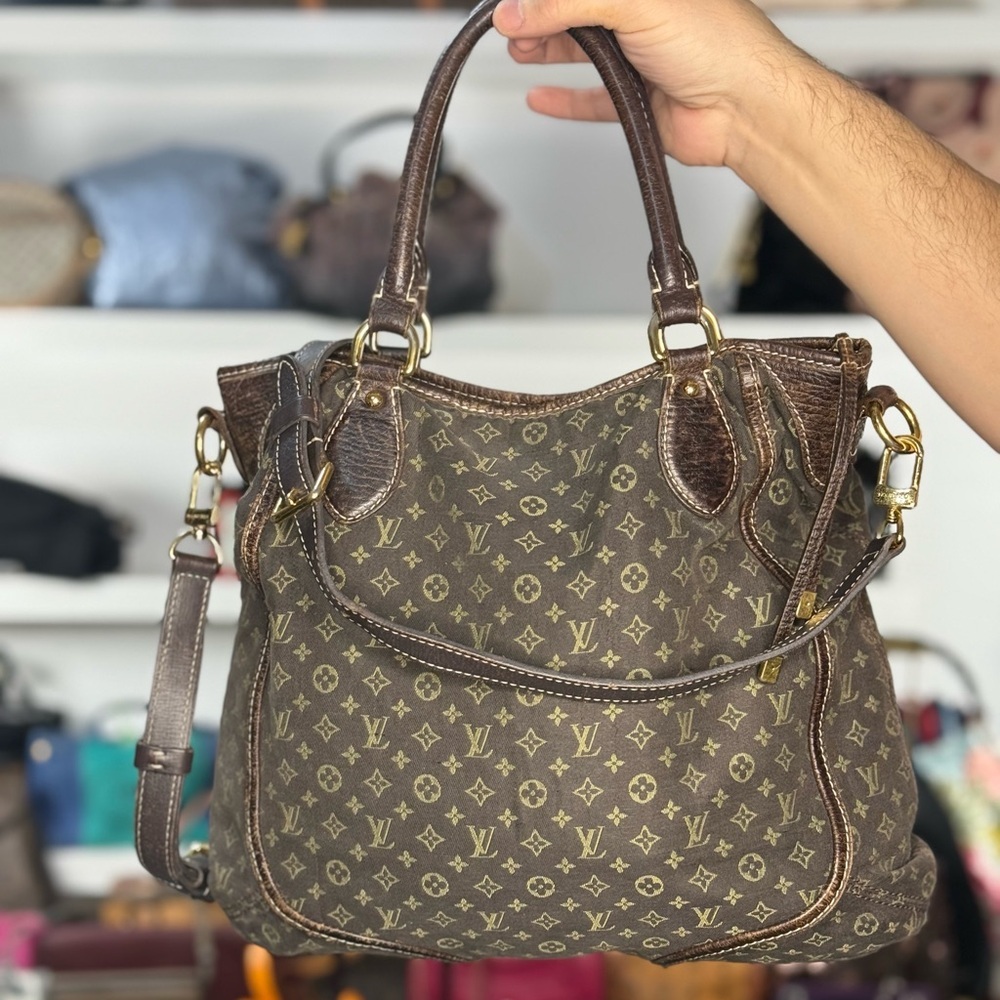 LV Brown Denim Tote with D Rings